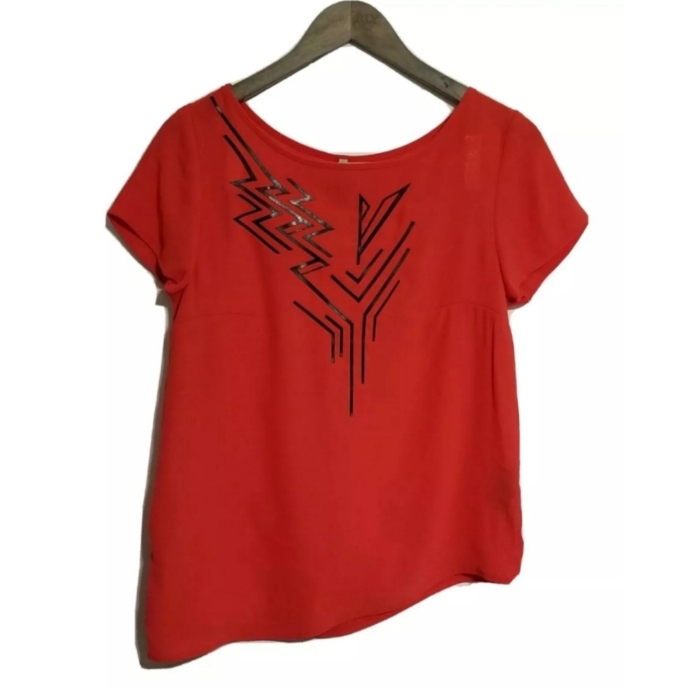 Cop Copine Plaire Aztec Graphic Top Blouse T Shirt